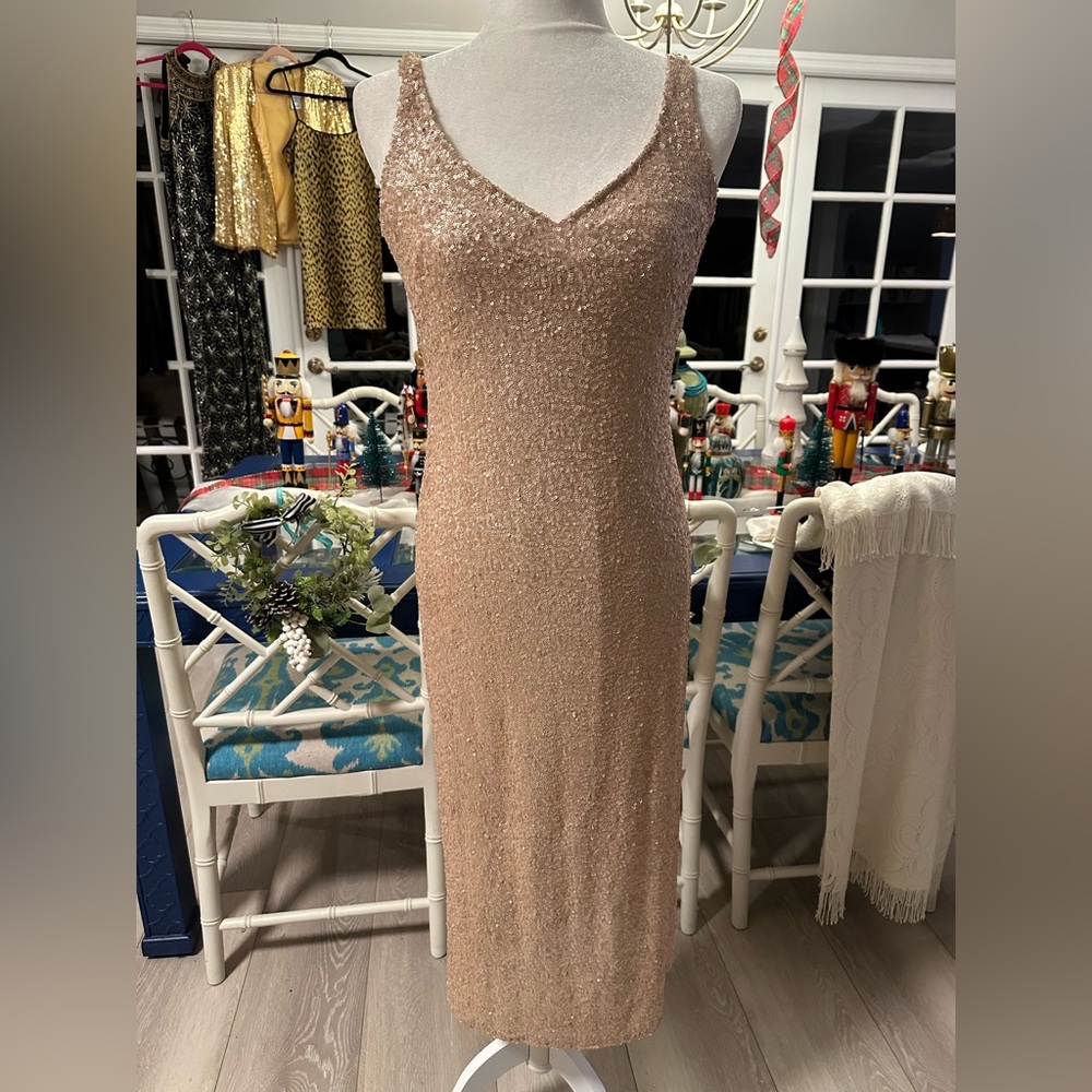 Sorella Vita nude sequin midi dress